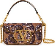 Valentino Garavani Small Loco Sequin Silk Shoulder Bag