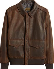 Schott NYC Lightweight Leather Flight Jacket