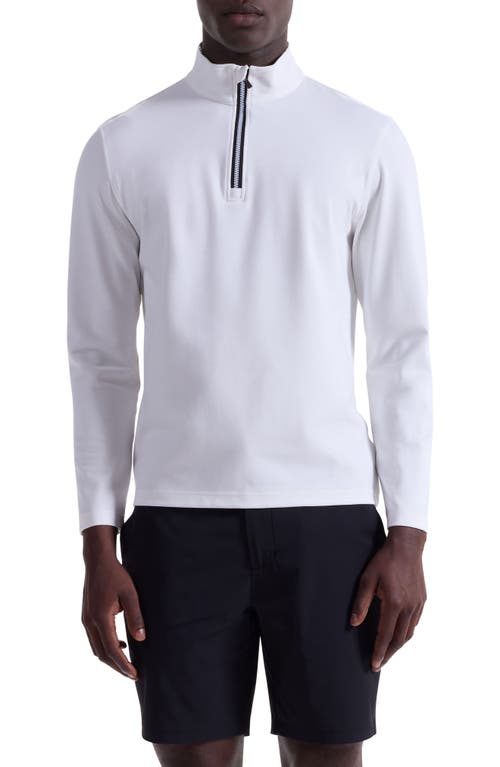 Bugatchi Solid Quarter Zip Pullover In Multi