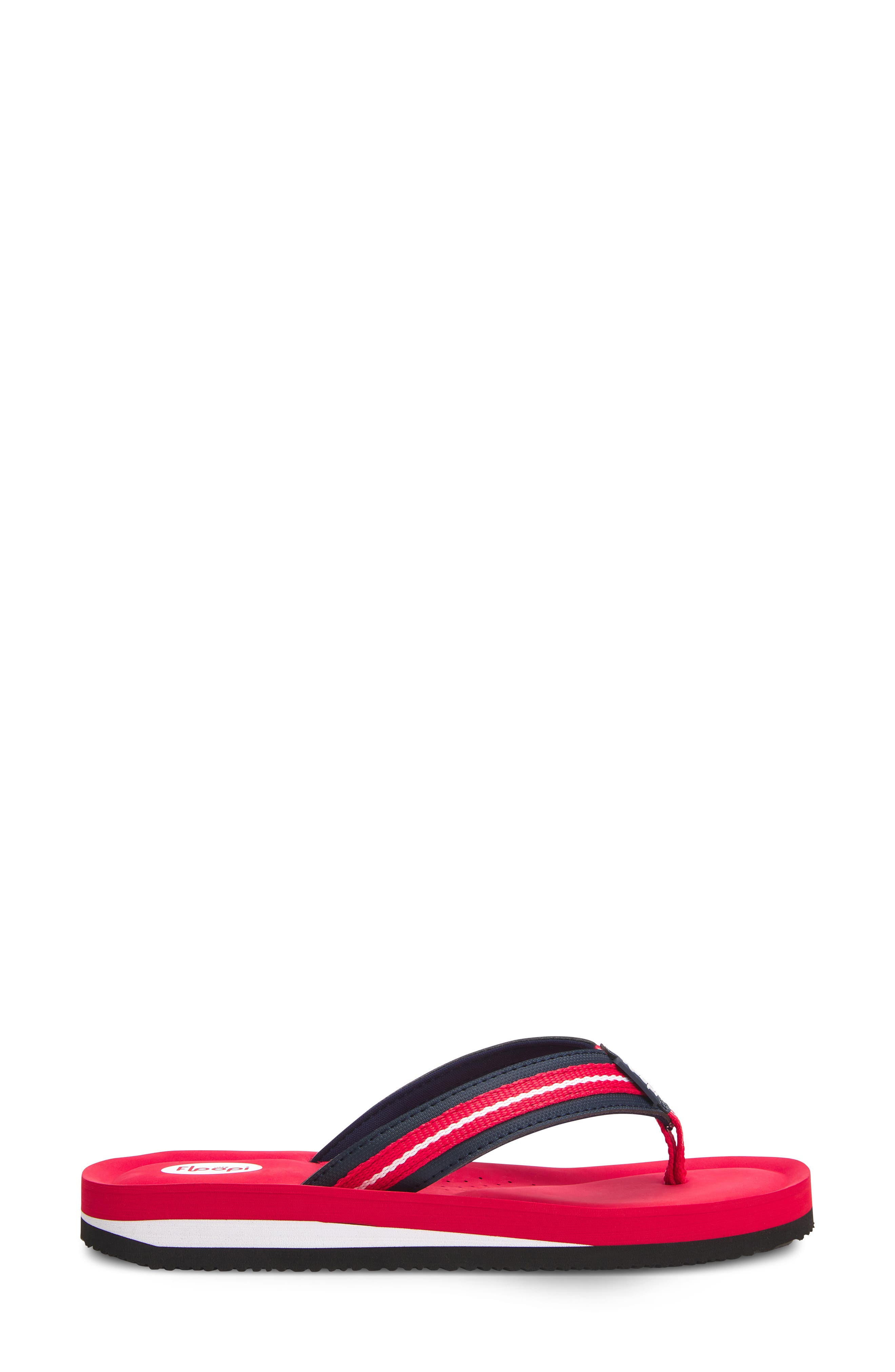 Molded Cushioned Flip Flop, Alternate, color, RED