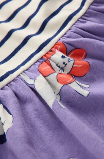 Kids' Mix Print Cotton Jersey Dress