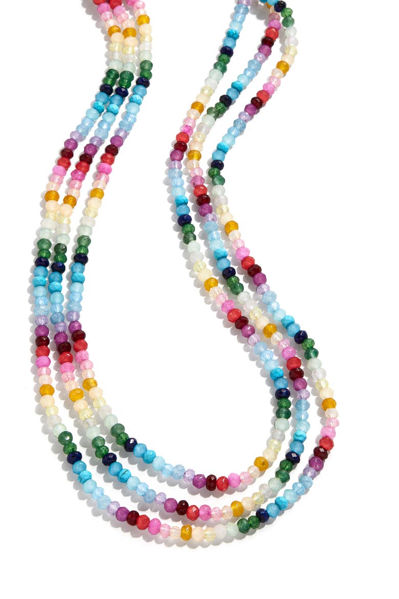 Lena Semiprecious Layered Necklace, Main, color, MULTICOLORED