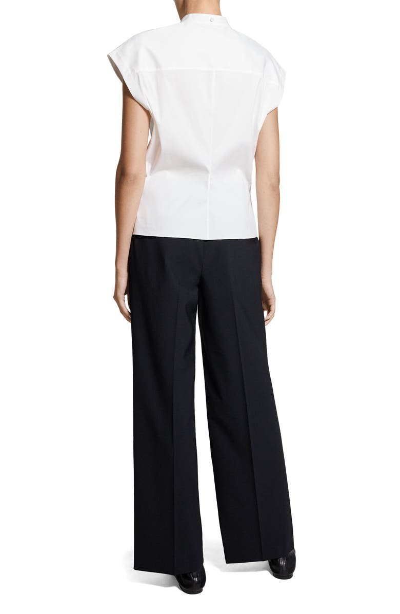 Theory Good Sleeveless Button-Up Shirt, Alternate, color, White