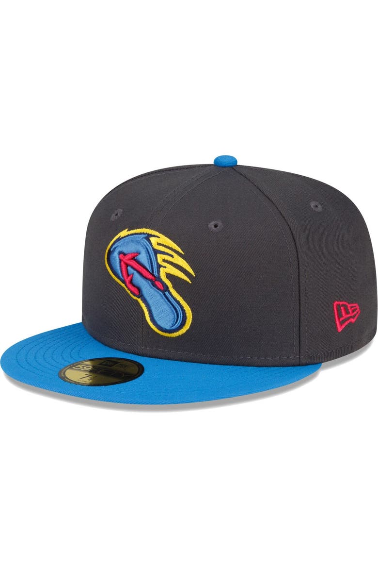 Men's New Era Black San Antonio Missions Copa De La Diversion 59FIFTY Fitted Hat, Main, color, Charcoal