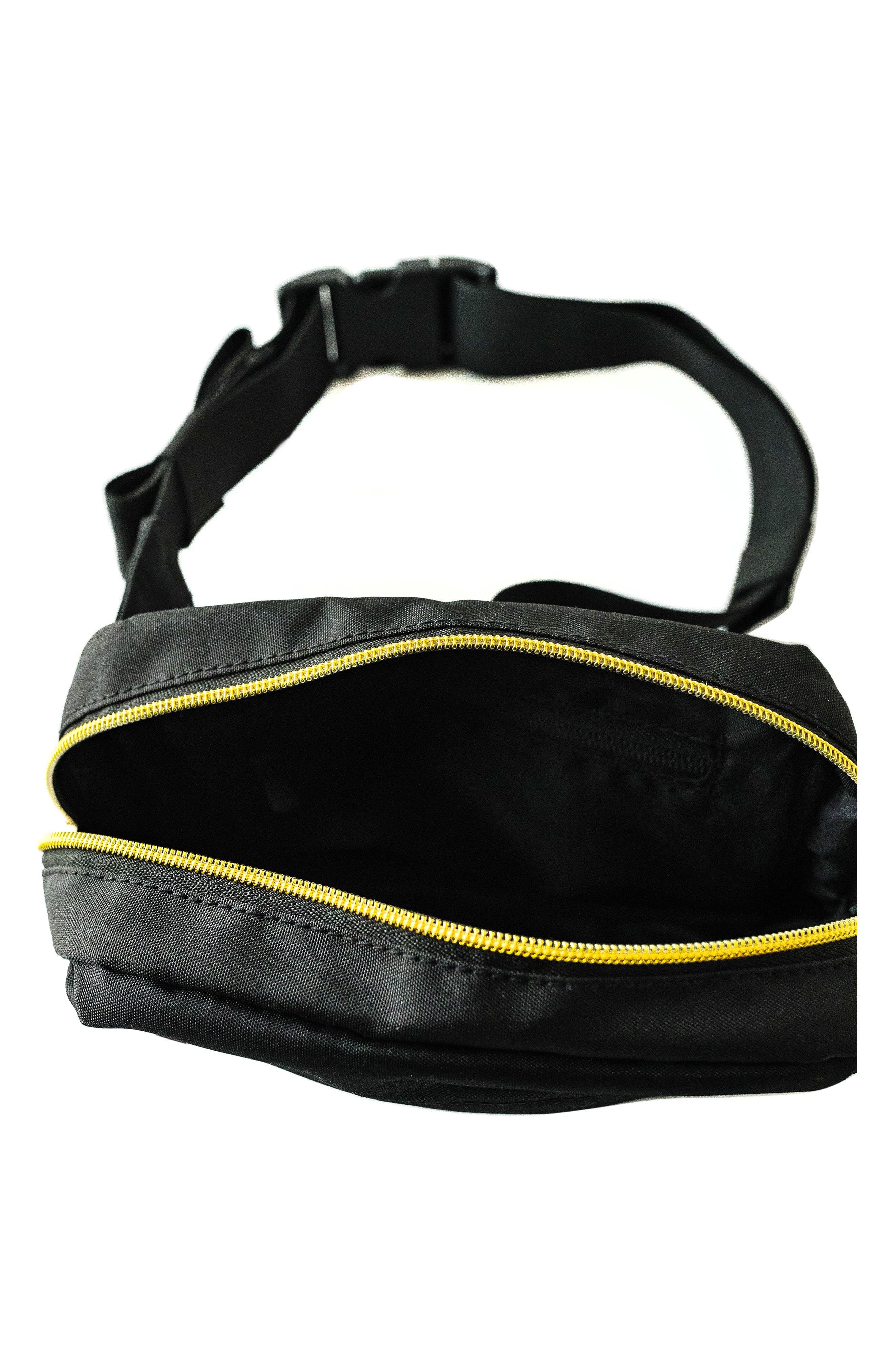 The Mini Pack Belt Bag, Alternate, color, BLACK/GOLD
