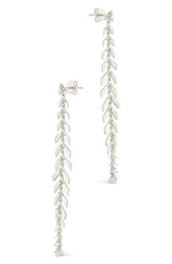 Sterling Forever Gemma Cubic Zirconia Drop Earrings In Silver