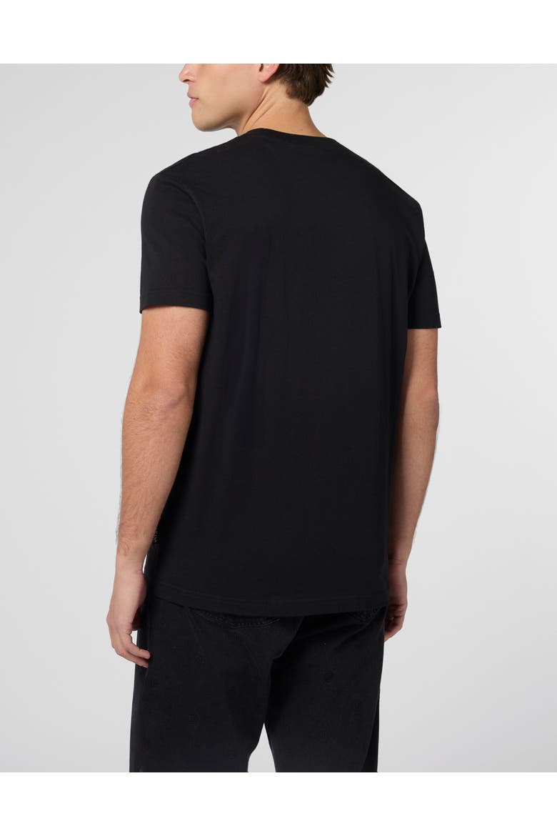 Round Neck T-Shirt Crown Crystals Men, Alternate, color, black
