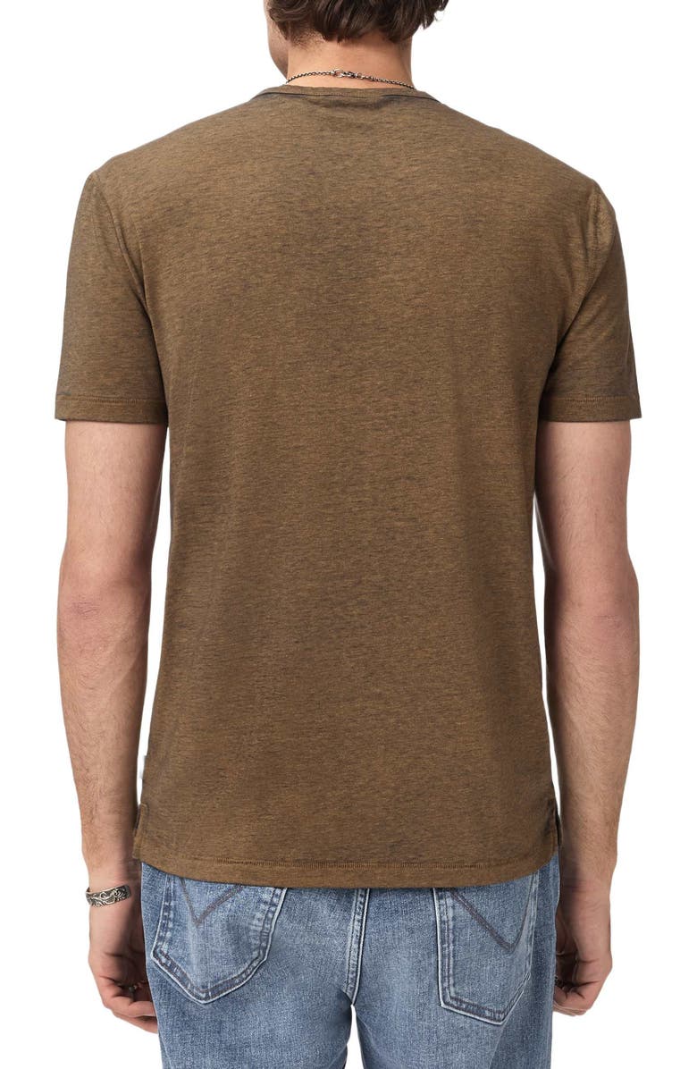 John Varvatos Bale Burnout Crewneck T-Shirt, Alternate, color, Brown Sugar