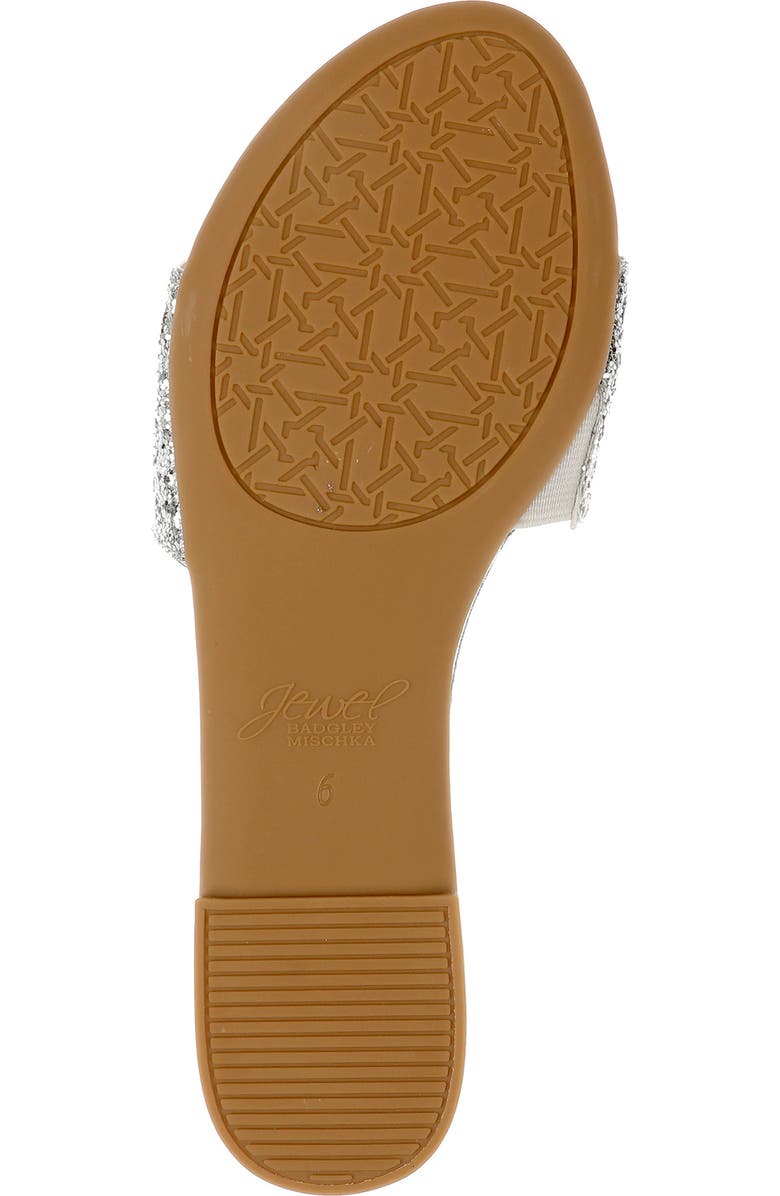 Jewel Badgley Mischka Dillian Glitter Slide Sandal, Alternate, color, Silver Glitter