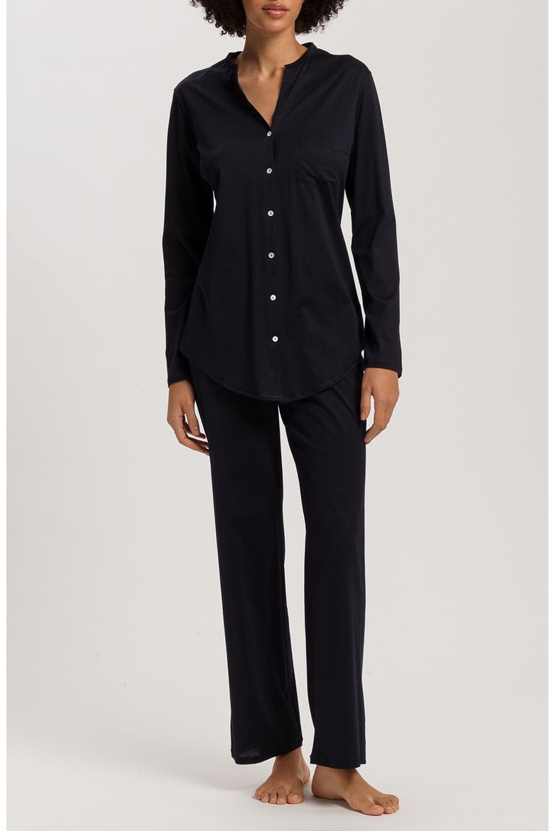 Cotton Deluxe Pajamas, Main, color, BLACK