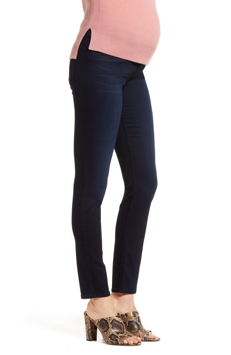 7 For All Mankind b(air) High Waist Ankle Skinny Maternity Jeans, Alternate, color, 