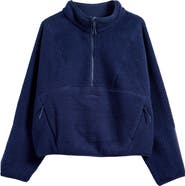 Halfdays Pieper Water Repellent Recycled Polyester Fleece Quarter Zip Top