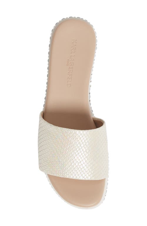 Karl Lagerfeld Paris Billi Slide Sandal In Iridescent