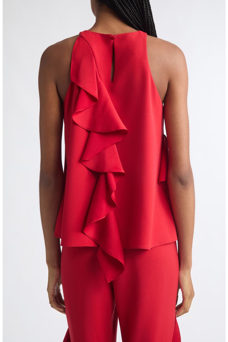 Vivia Ruffled Top, Alternate, color, WARM CRANBERRY