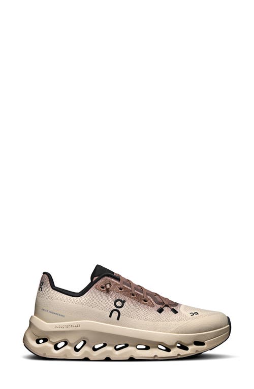 On Cloudtilt Knitted Sneakers In Clove/sand