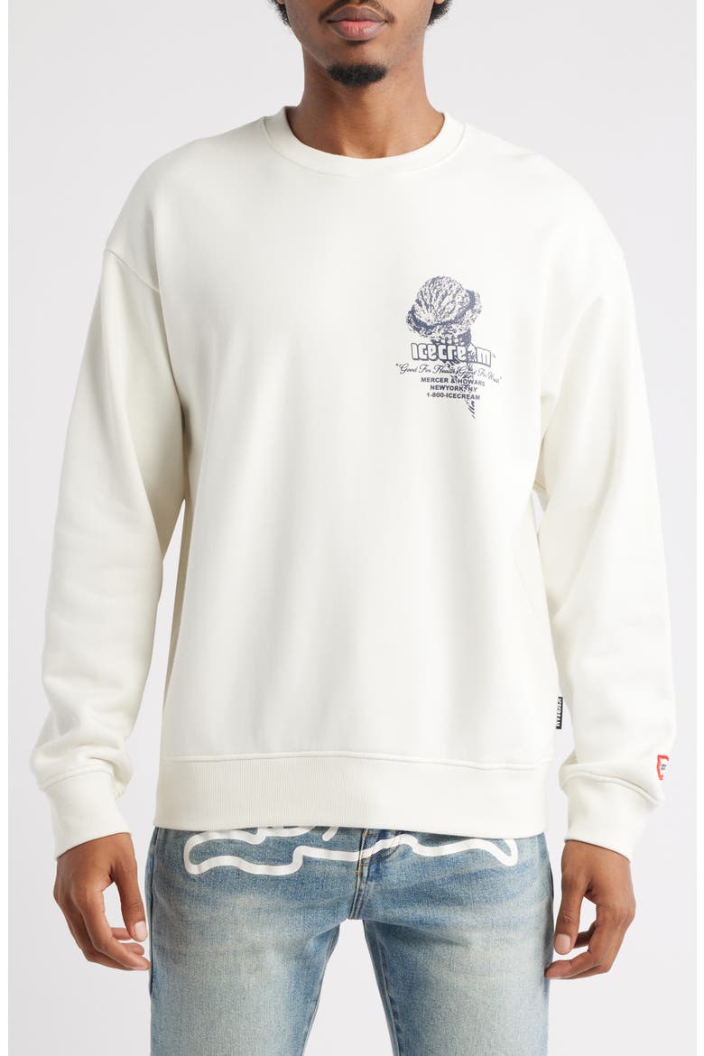 The Biz Graphic Sweatshirt, Main, color, WHISPER WHITE
