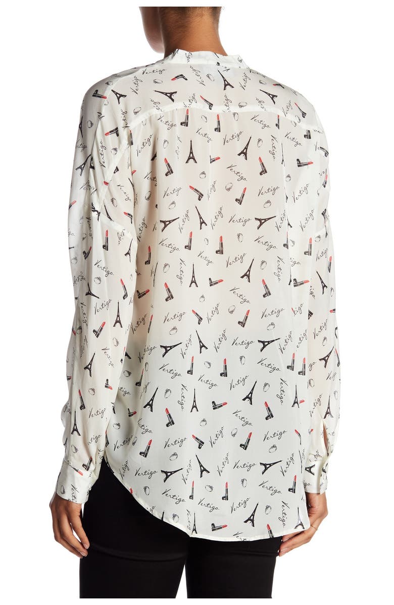 Vertigo Paris Printed Silk Chiffon Blouse, Alternate, color, 