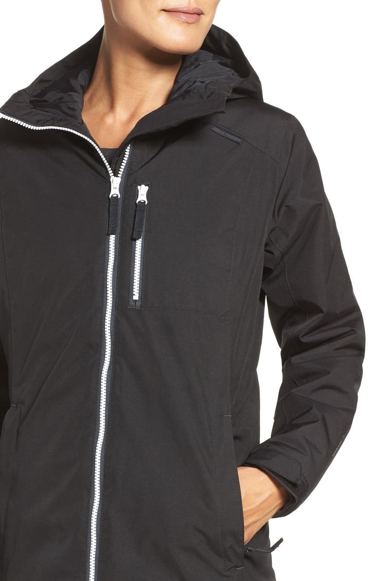 Helly Hansen Belfast Long Waterproof Winter Rain Jacket, Alternate, color, 