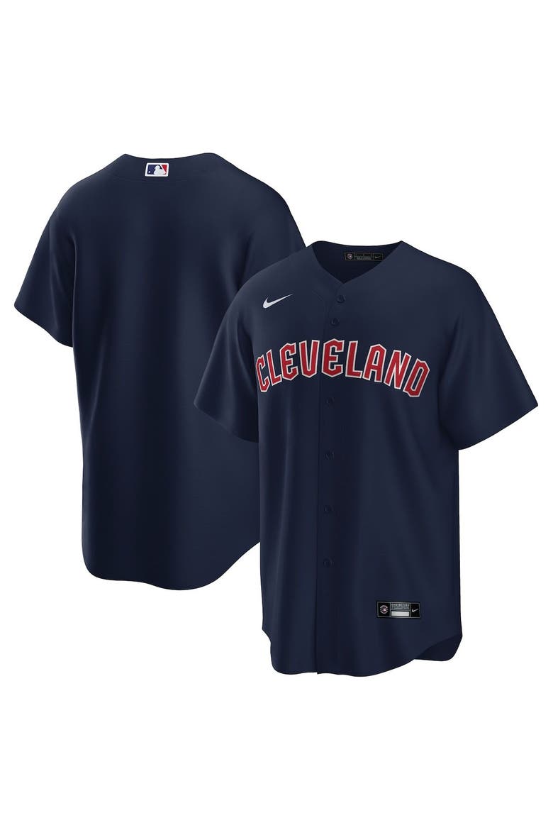 Men's Nike Navy Cleveland Guardians Alternate Replica Jersey, Main, color, Navy