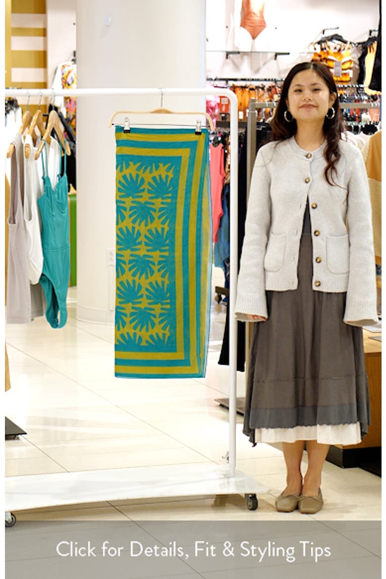 The Elena Abstract Print Cotton & Silk Cover-Up Pareo video