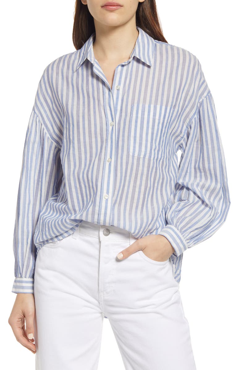 Rails Janae Stripe Button-Up Shirt, Main, color, 