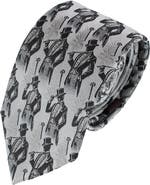 Trafalgar Ambrose Dapper Night Silk Novely Necktie