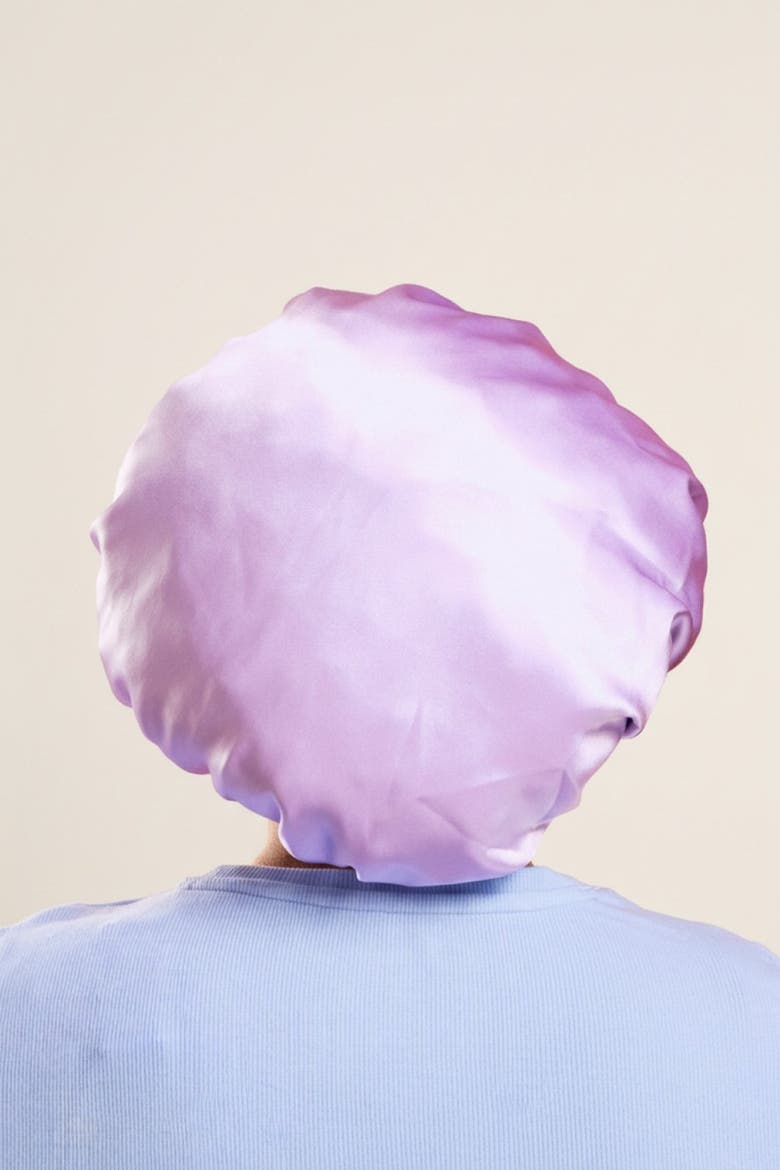 Silk Night Bonnet, Main, color, Lilac