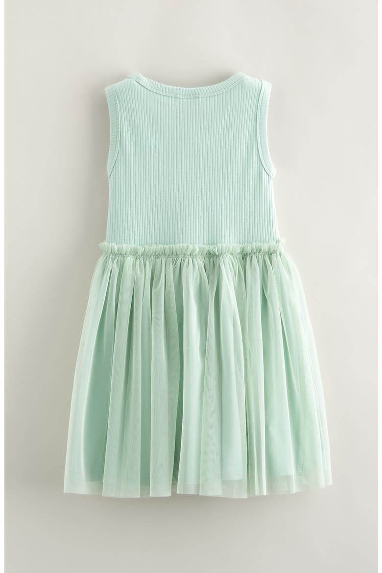 Kid's Mixed Media Tutu Dress, Alternate, color, GREEN FLORA