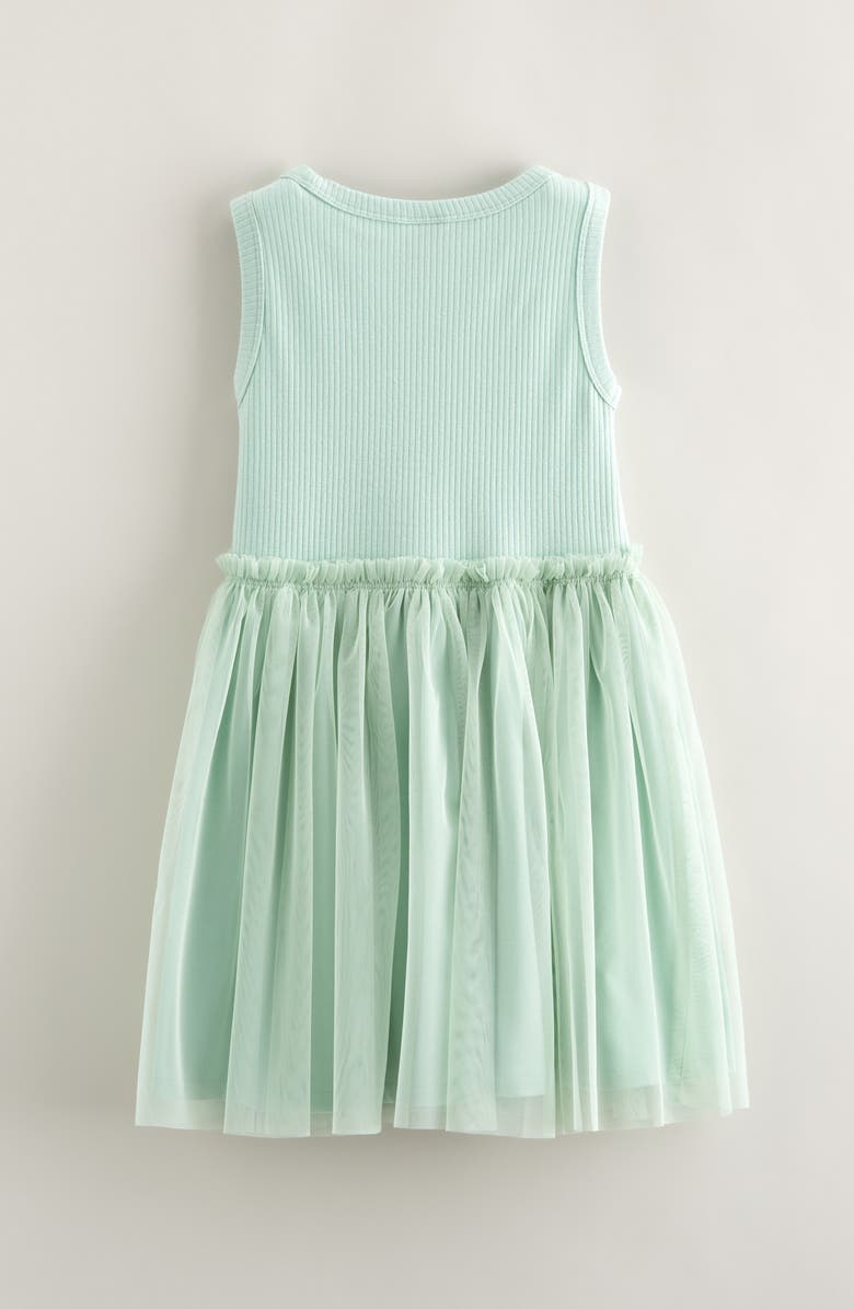 Tucker + Tate Kid's Mixed Media Tutu Dress, Alternate, color, Green Flora