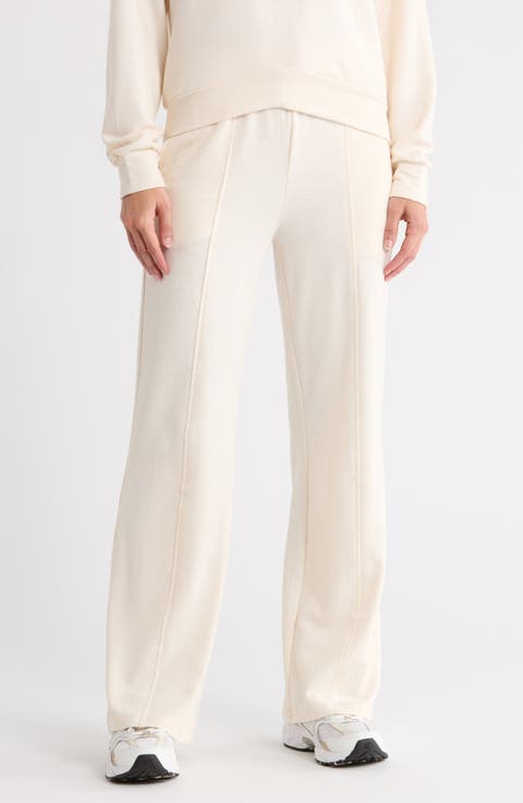 Brushed French Terry Endless High Waist Wide Leg Pants