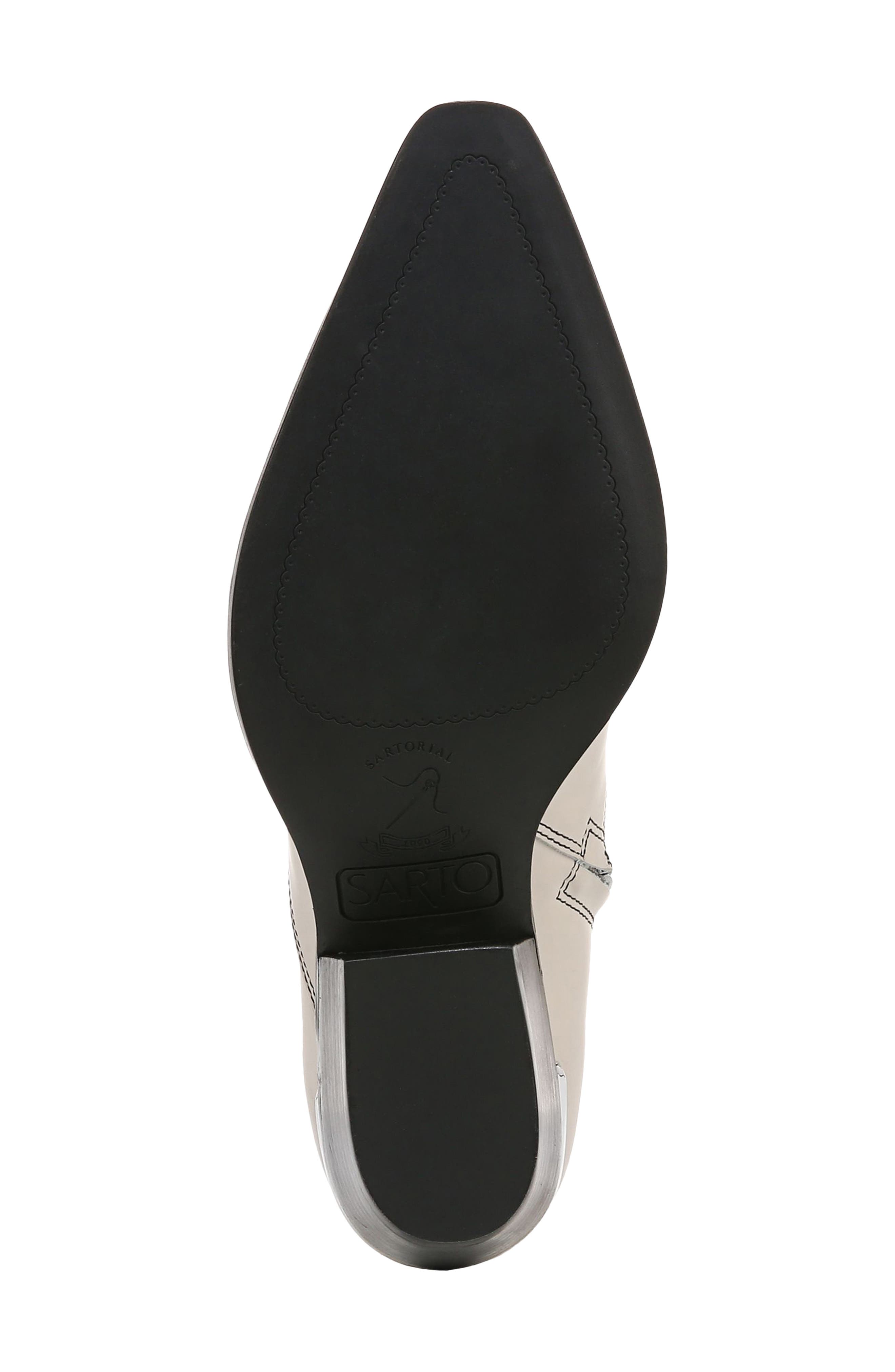 SARTO by Franco Sarto Blake Pointed Toe Bootie, Alternate, color, White