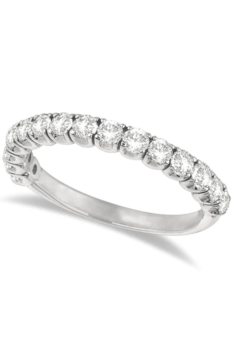 ALLUREZ Wedding Band Anniversary Ring in 14k, Main, color, White Gold