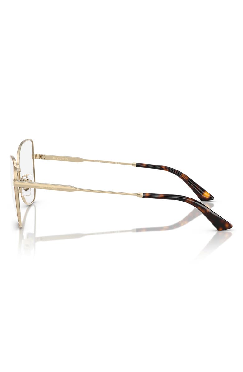 Jimmy Choo 55mm Butterfly Optical Glasses, Alternate, color, Pale Gold/ Biscuit / Demo Lens
