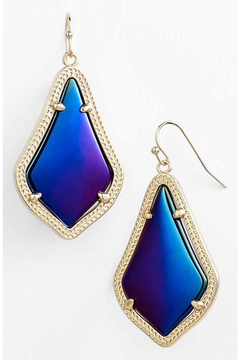 Alex Drop Earrings, Main, color, BLACK/ GOLD