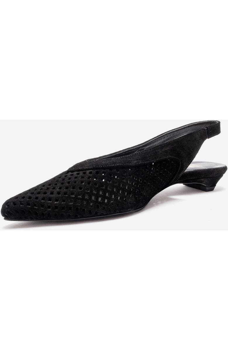 Forever & Always Shoes Lieve Leather Slingback Pump, Alternate, color, Black Suede