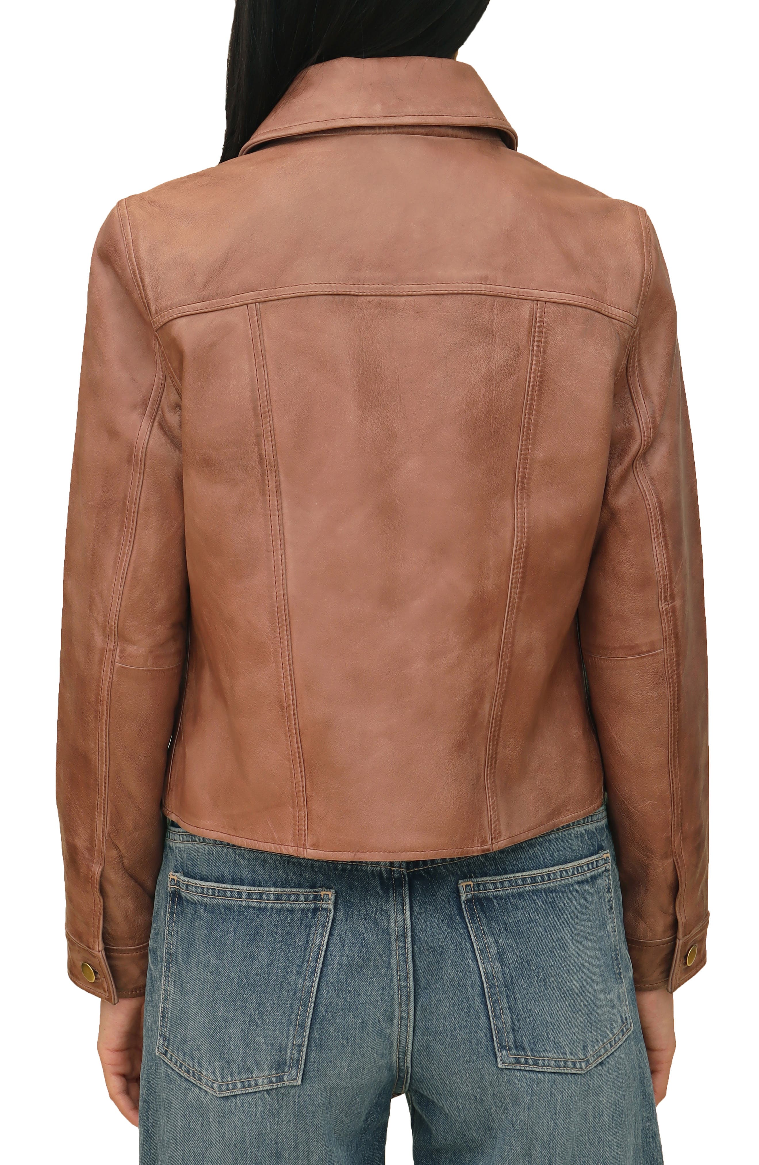 Leather Trucker Jacket - image 2