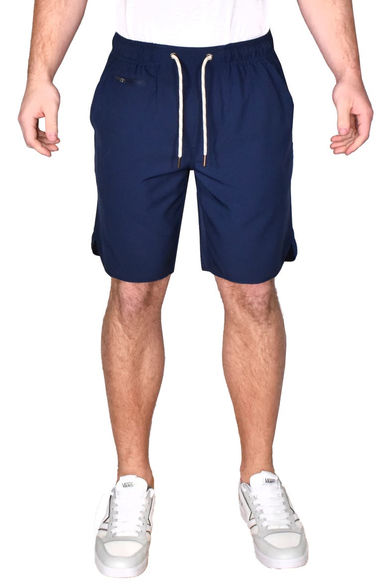 Performance Windjammer Drawstring Shorts, Main, color, NAVY