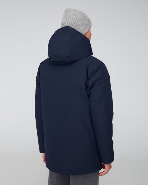 Quartz Co. Jules | Hooded Down Winter Jacket In True Navy