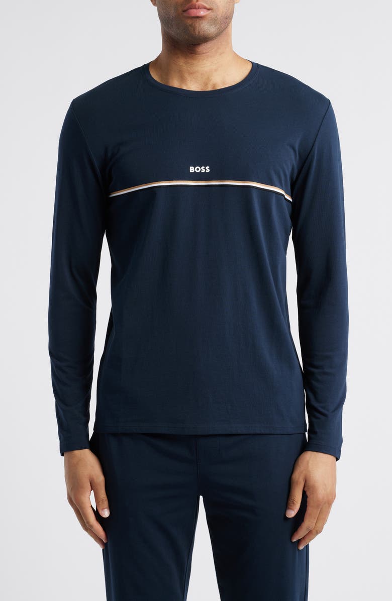BOSS Unique Long Sleeve Pajama T-Shirt, Main, color, 