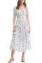 Ruffle Puff Sleeve Maxi Dress