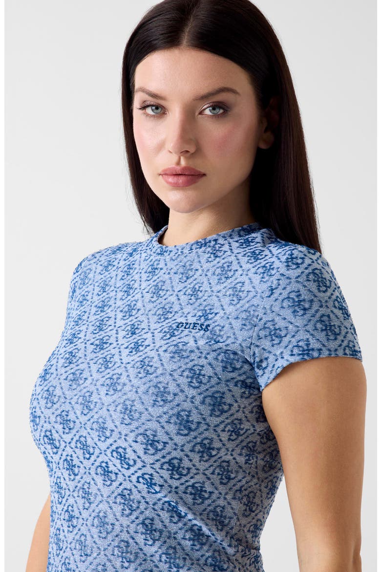 4G Monogram Jacquard Minidress, Alternate, color, NAVY