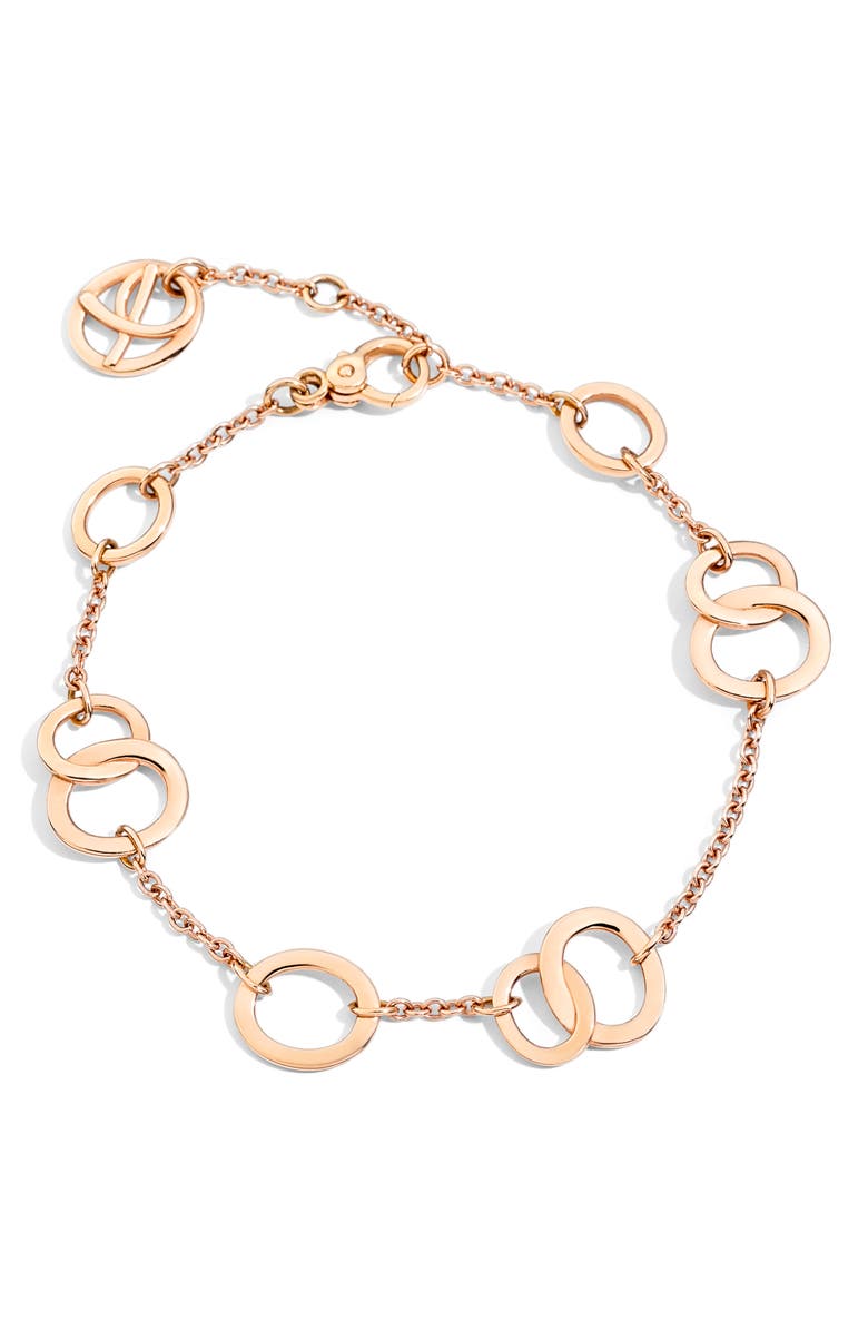 Pomellato Brera 18K Rose Gold Adjustable Chain Bracelet, Main, color,