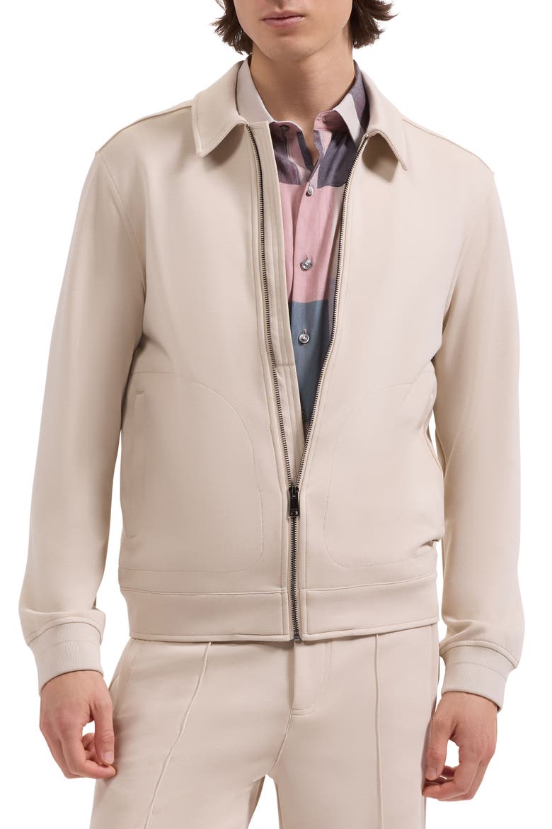 Soft Touch Blouson Knit Jacket, Main, color, ALMOND