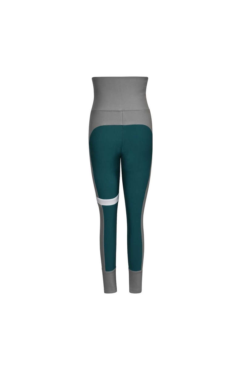 KIYA TOMLIN Women's KIYA TOMLIN Midnight Green/Gray Philadelphia Eagles Colorblock Tri-Blend Leggings, Alternate, color, 