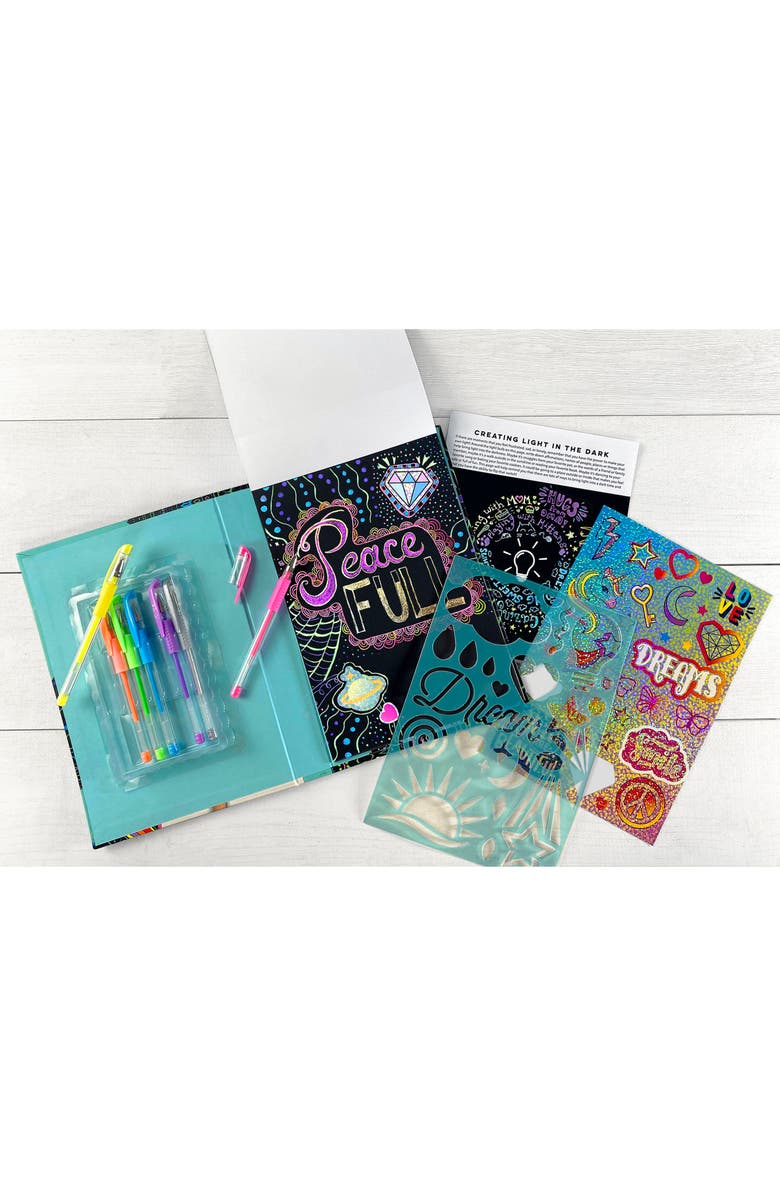 BRIGHT STRIPES Sparkling Aspirations Art Journal, Alternate, color, Blue