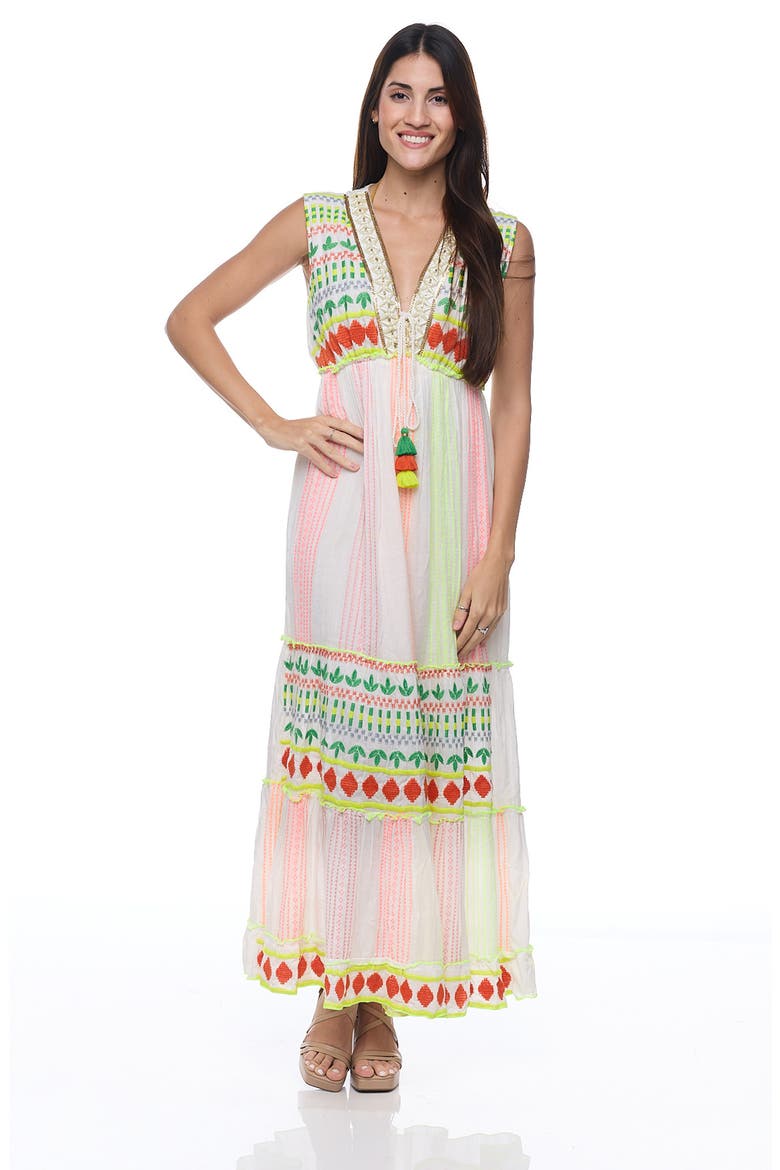 Floral Cotton Sundress, Alternate, color, GREEN MULTI