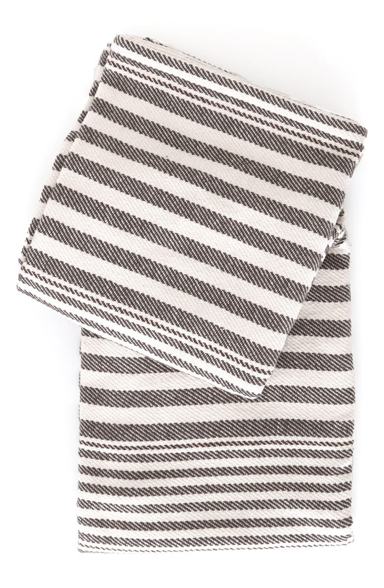 Dash & Albert Rugby Stripe Woven Cotton Throw, Main, color,