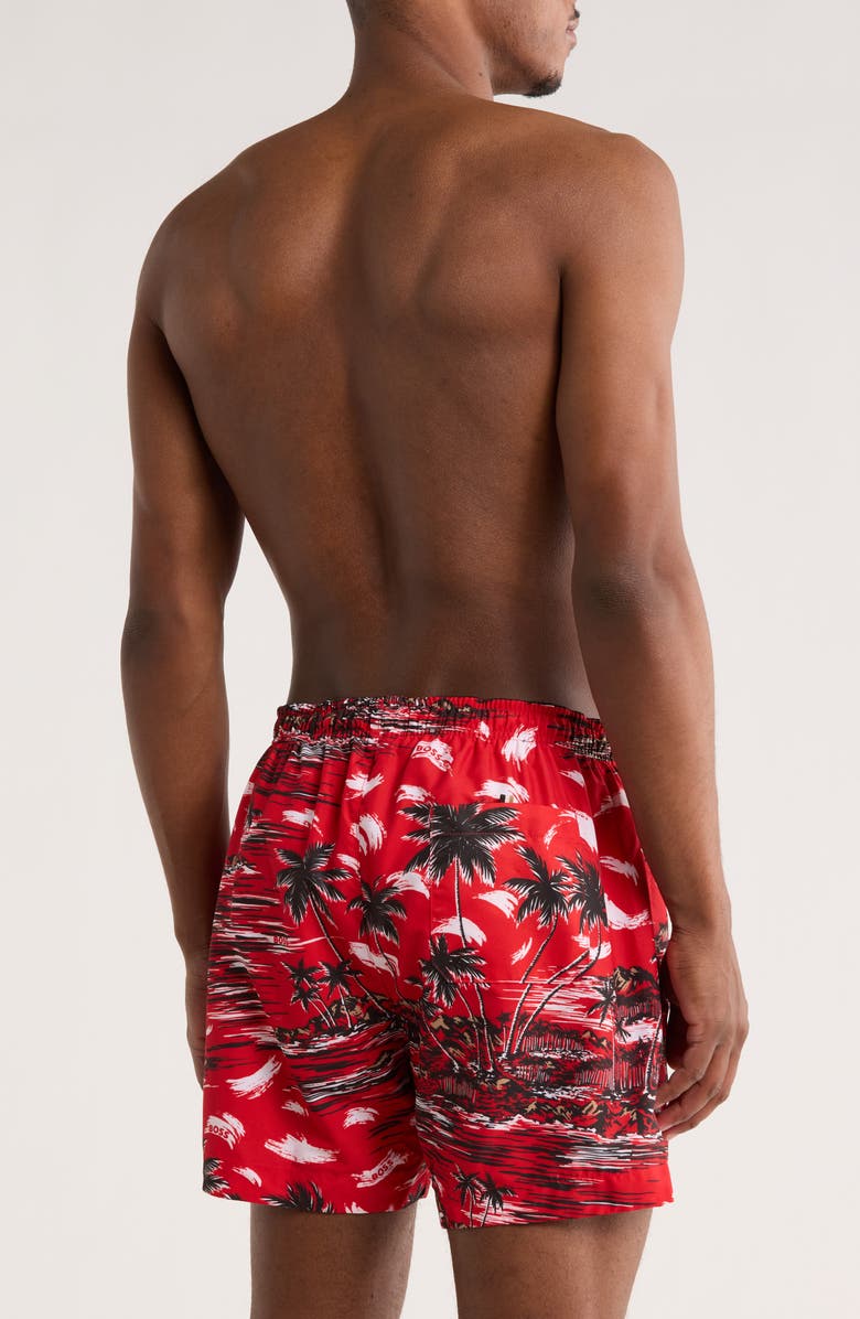 BOSS Springfish Swim Trunks, Alternate, color, Bright Red