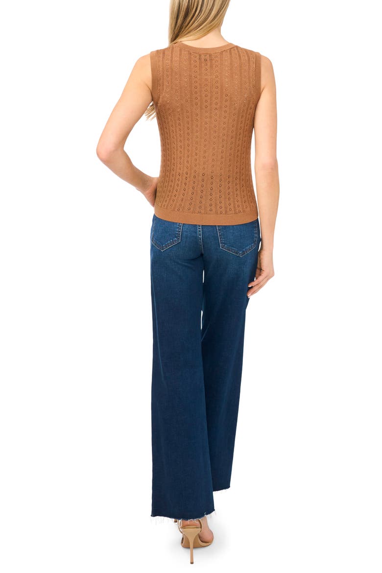 Shera Pointelle Sweater Tank, Alternate, color, GINGERSNAP