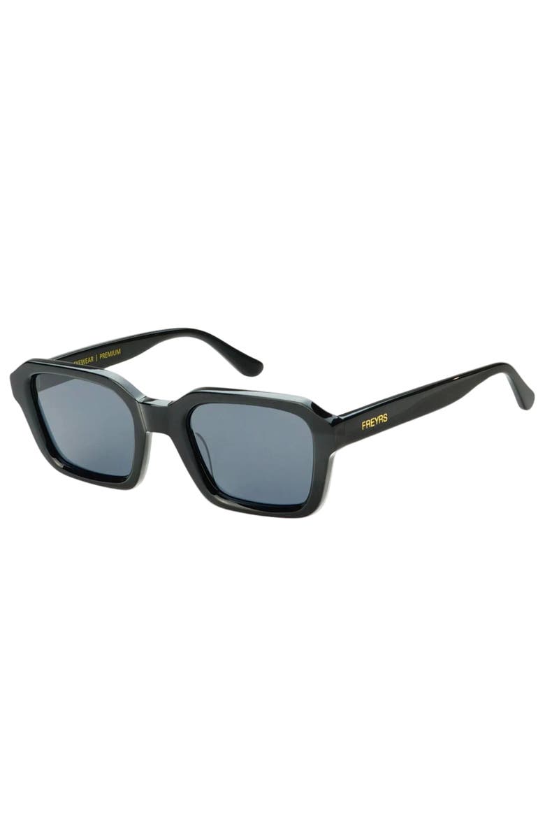 FREYRS Eyewear Hudson Rectangular Sunglasses, Alternate, color, Black